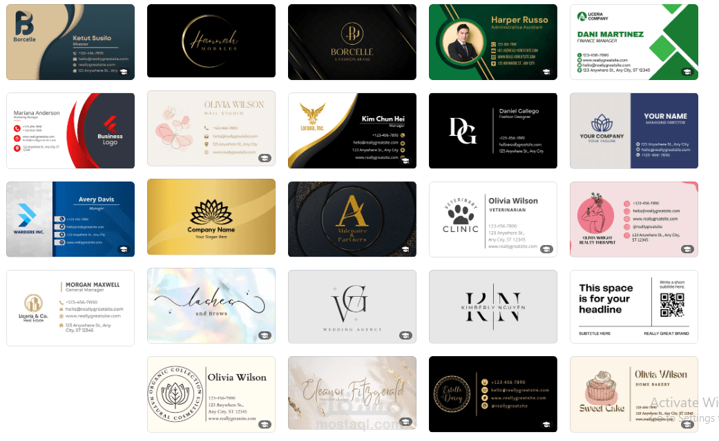 تصميم كروت شخصية