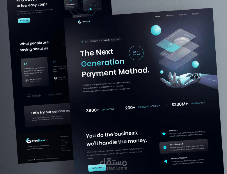 Landing page (HooBank)