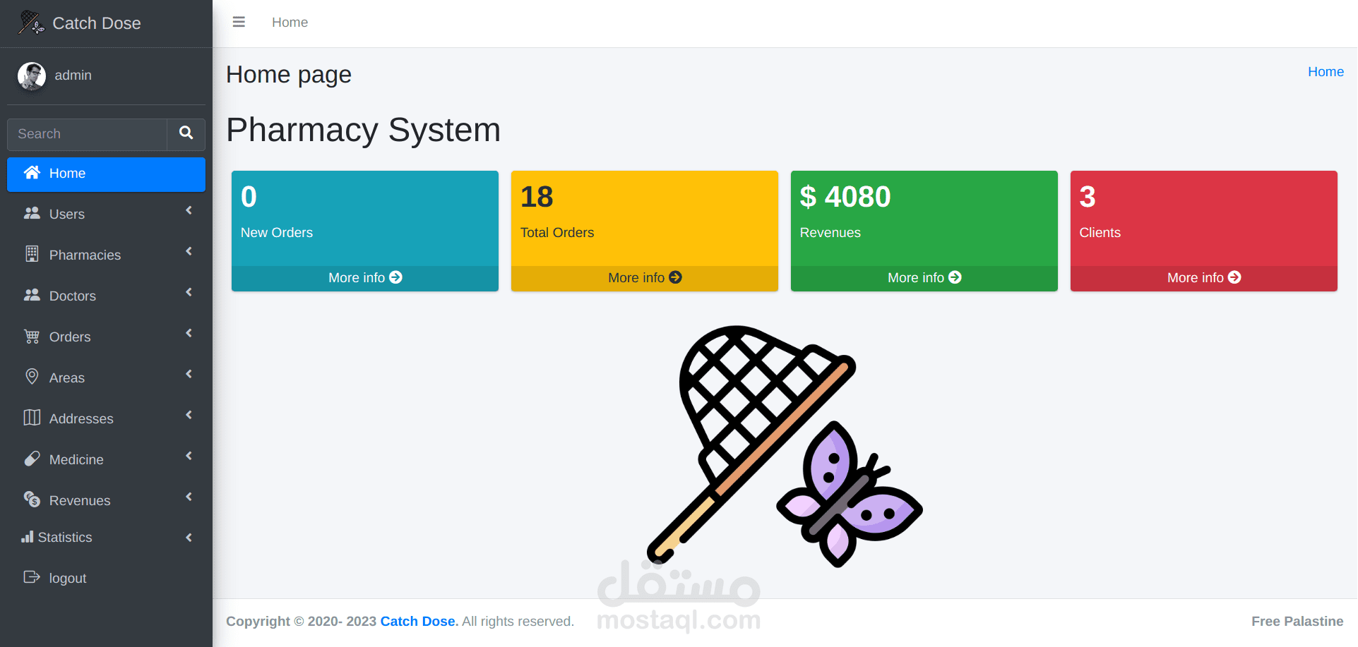 موقع لادارة سلسلة صيدليات  Pharmacy-system