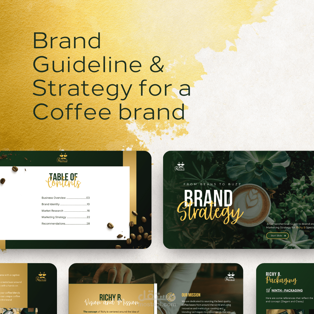 خطة تسويقية وهوية تجارية لبراند قهوة مختصة - Marketing Strategy