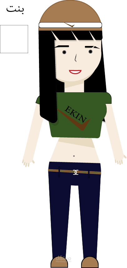 رسم فيكتور أو شخصيات كارتونية فلات أرت