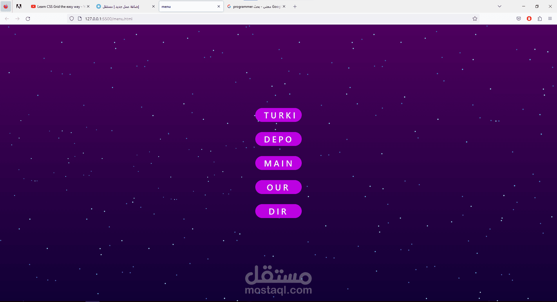 css && html animation  menu