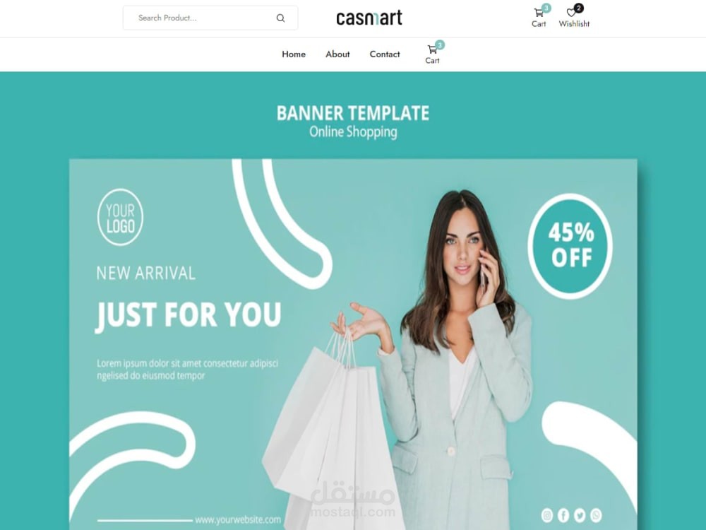 متجر ملابس الكتروني camster