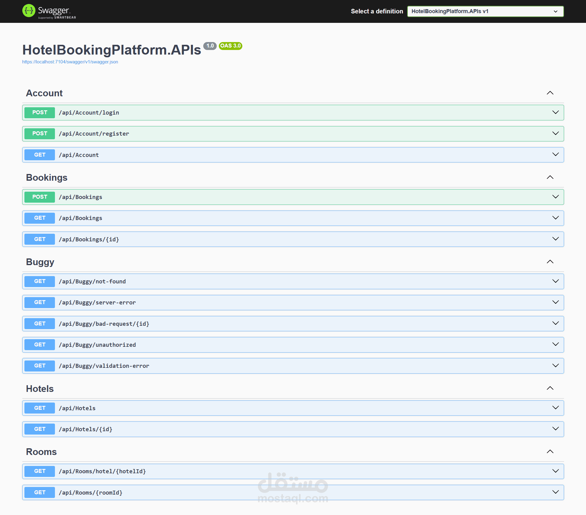 HotelBookingPlatform – واجهة API لحجوزات الفنادق باستخدام ASP.NET Core