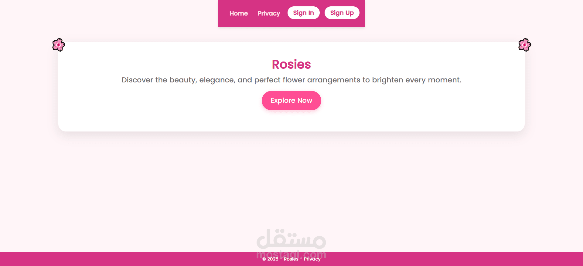 Rosies – نظام إدارة شركة تجميل باستخدام ASP.NET MVC