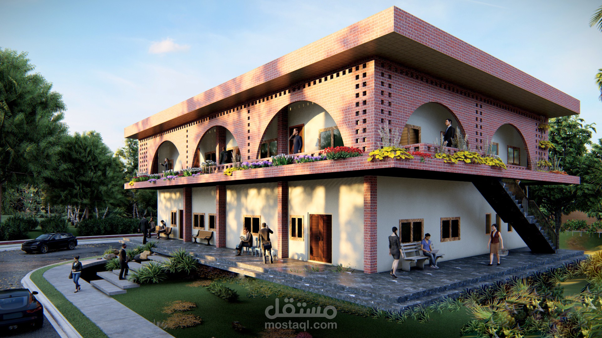 تصميم معمارى وعمل مودلينج لمبنى بوزارة التضامن الاجتماعى بمصر