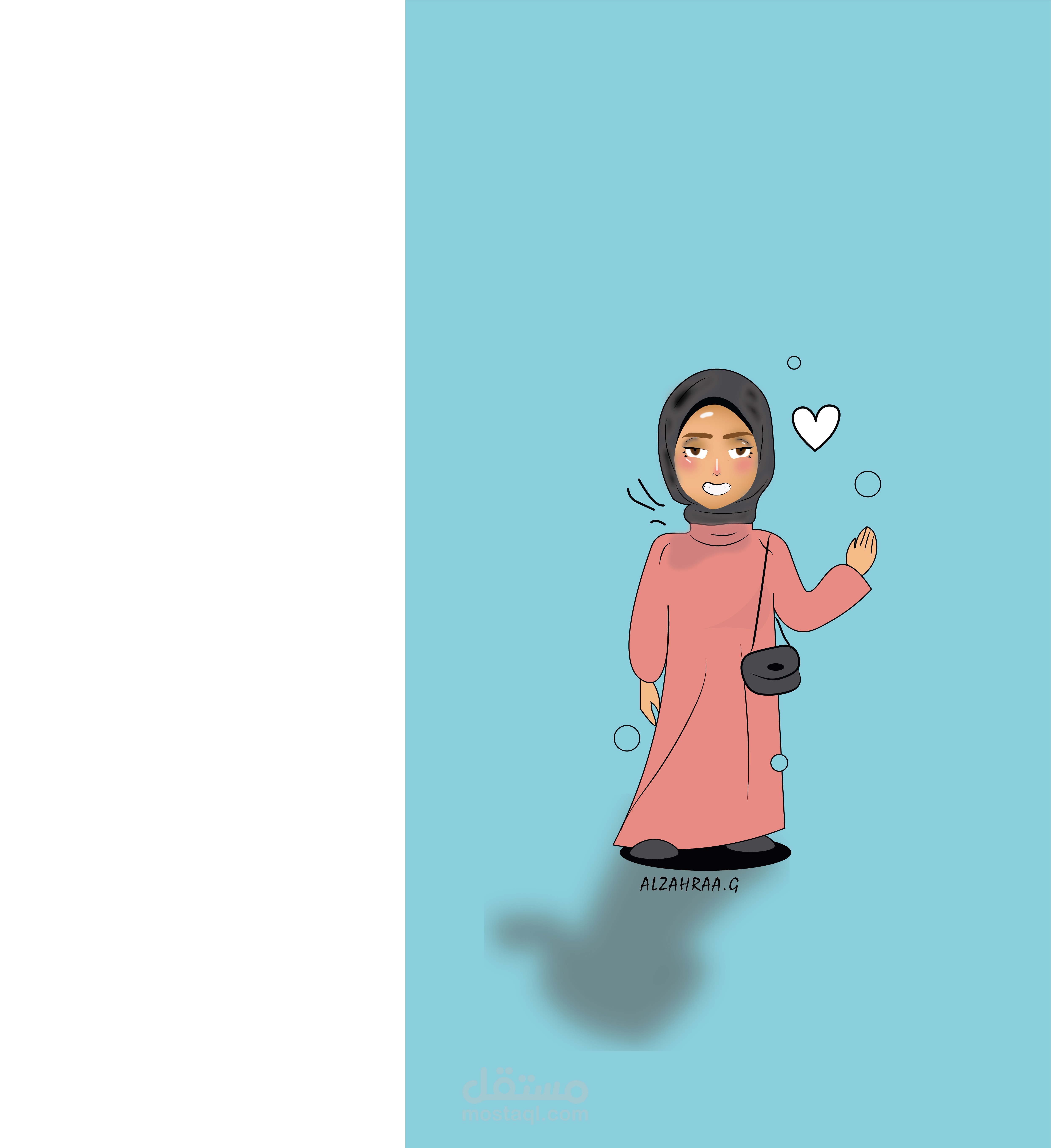 تصميم شخصية محجبة