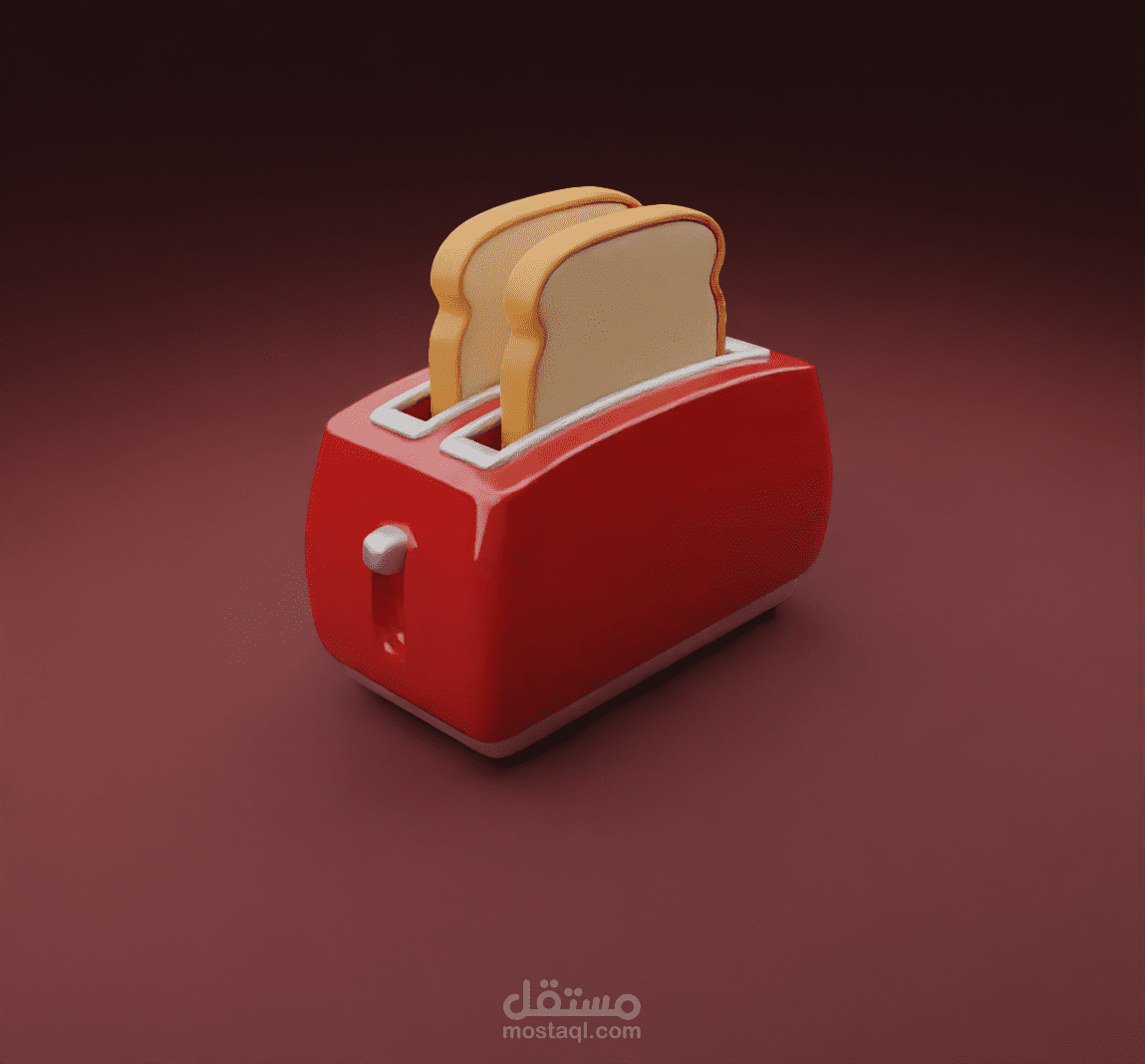 تصميم فيديو انميشن لtoast machine باستخدام برنامج بلندر blender
