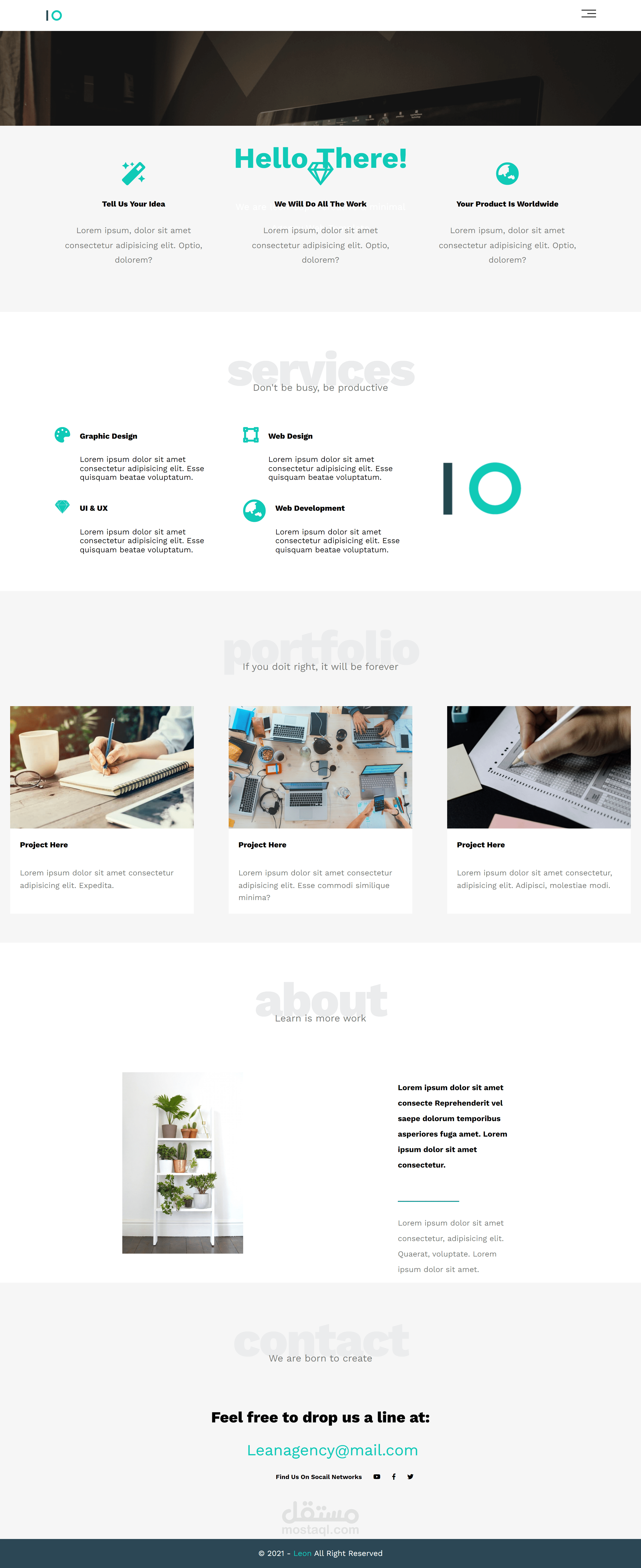 تصميم و برمجة صفحة رئيسية لشركة