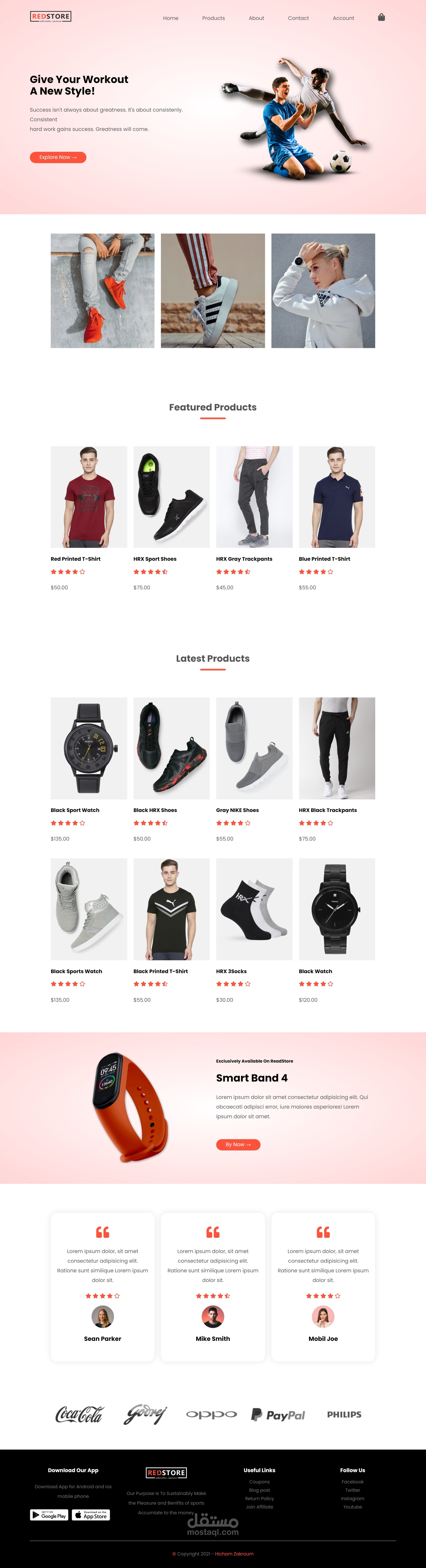 موقع إلكتروني لبيع الملابس والاكسسوارات