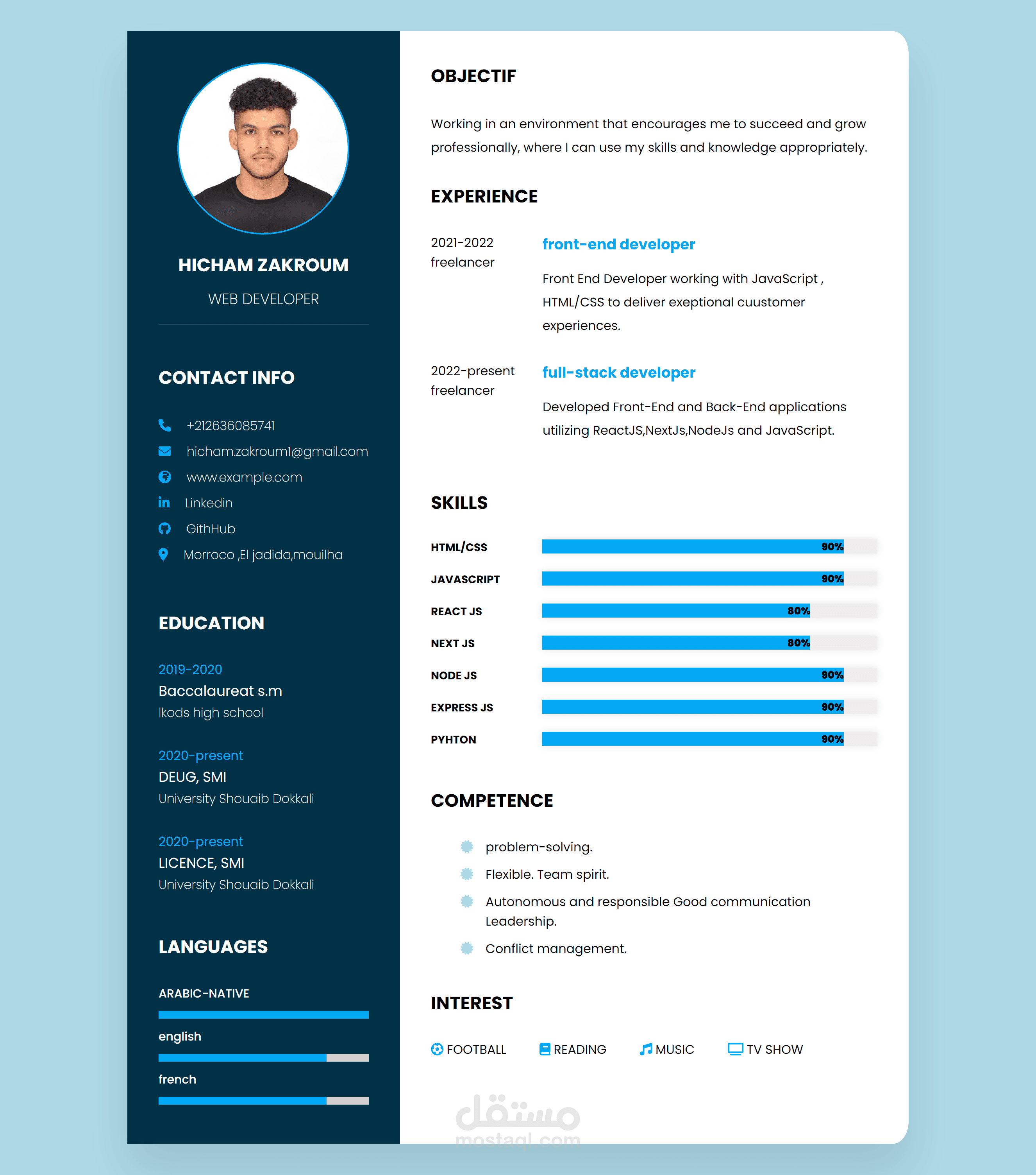 Resume CV website
