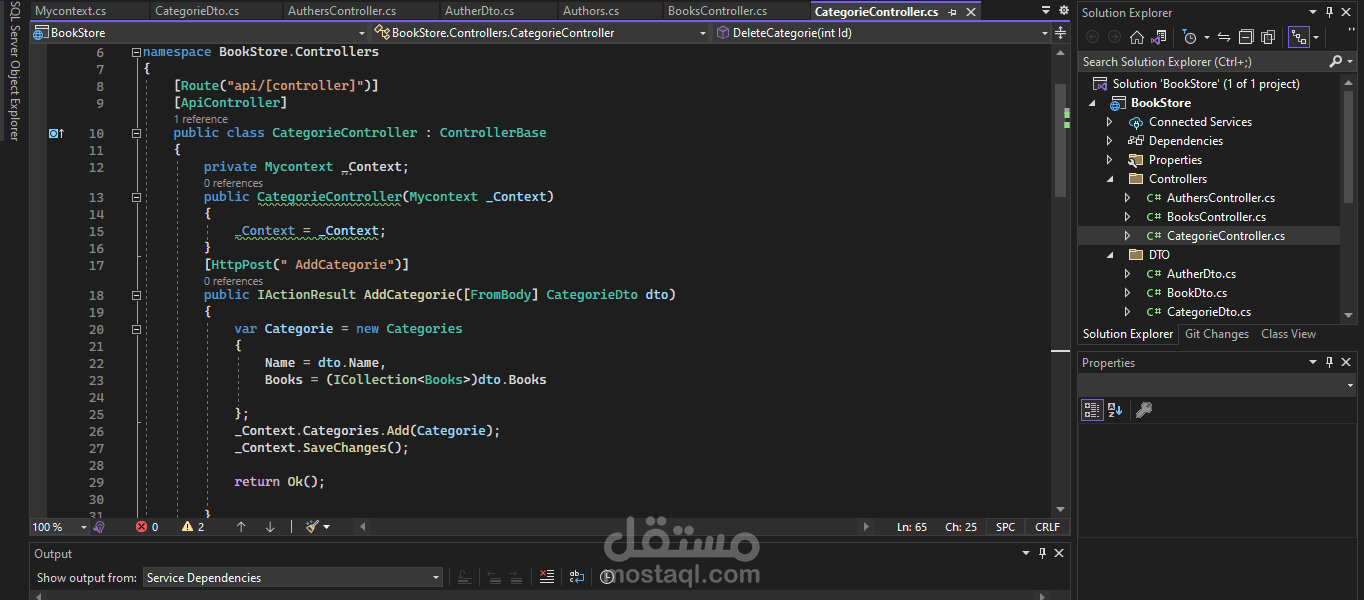 BookStore ASP.net core API