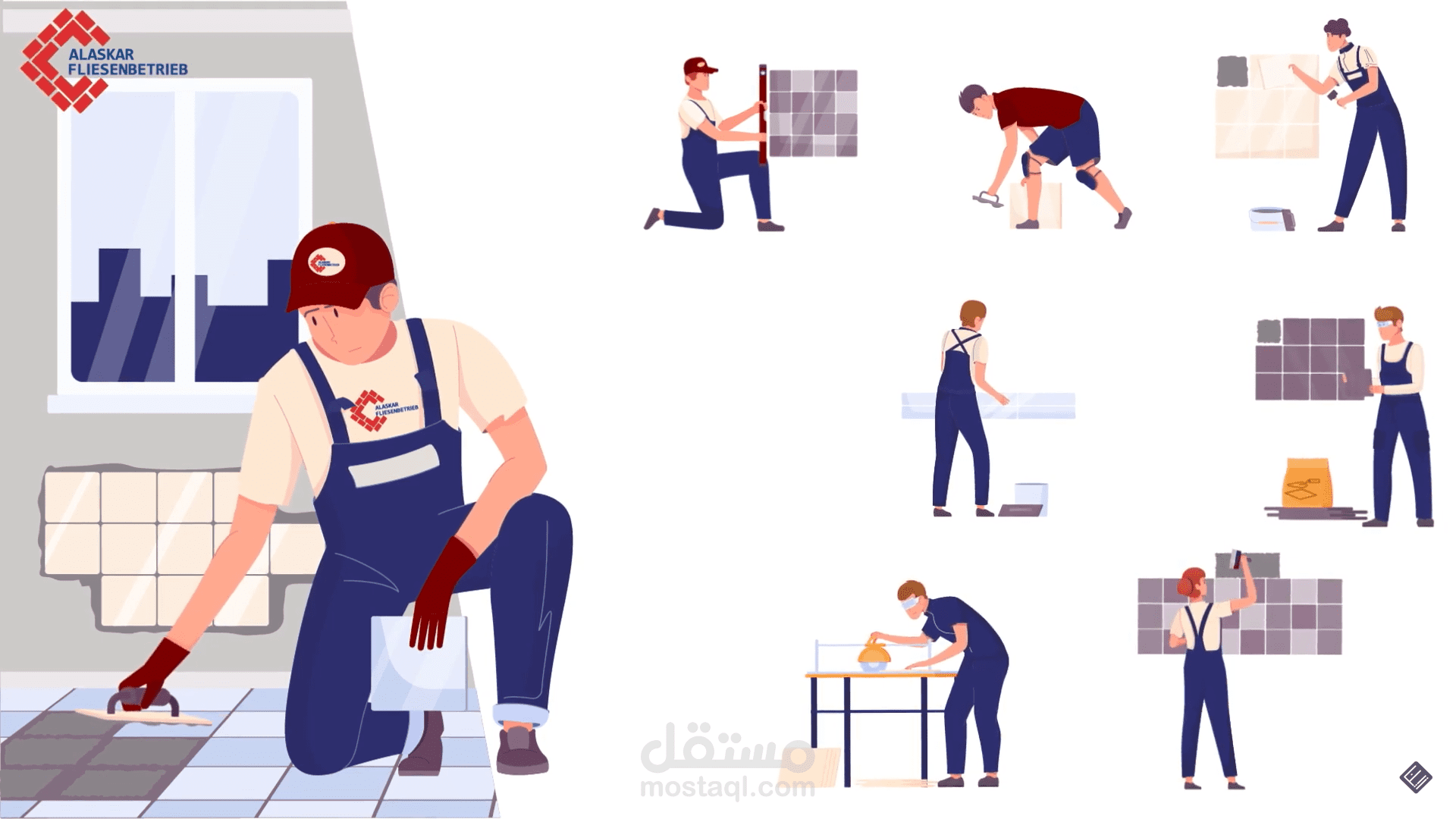 An introductory motion graphic video about the Military Tile Exhibition in Germany