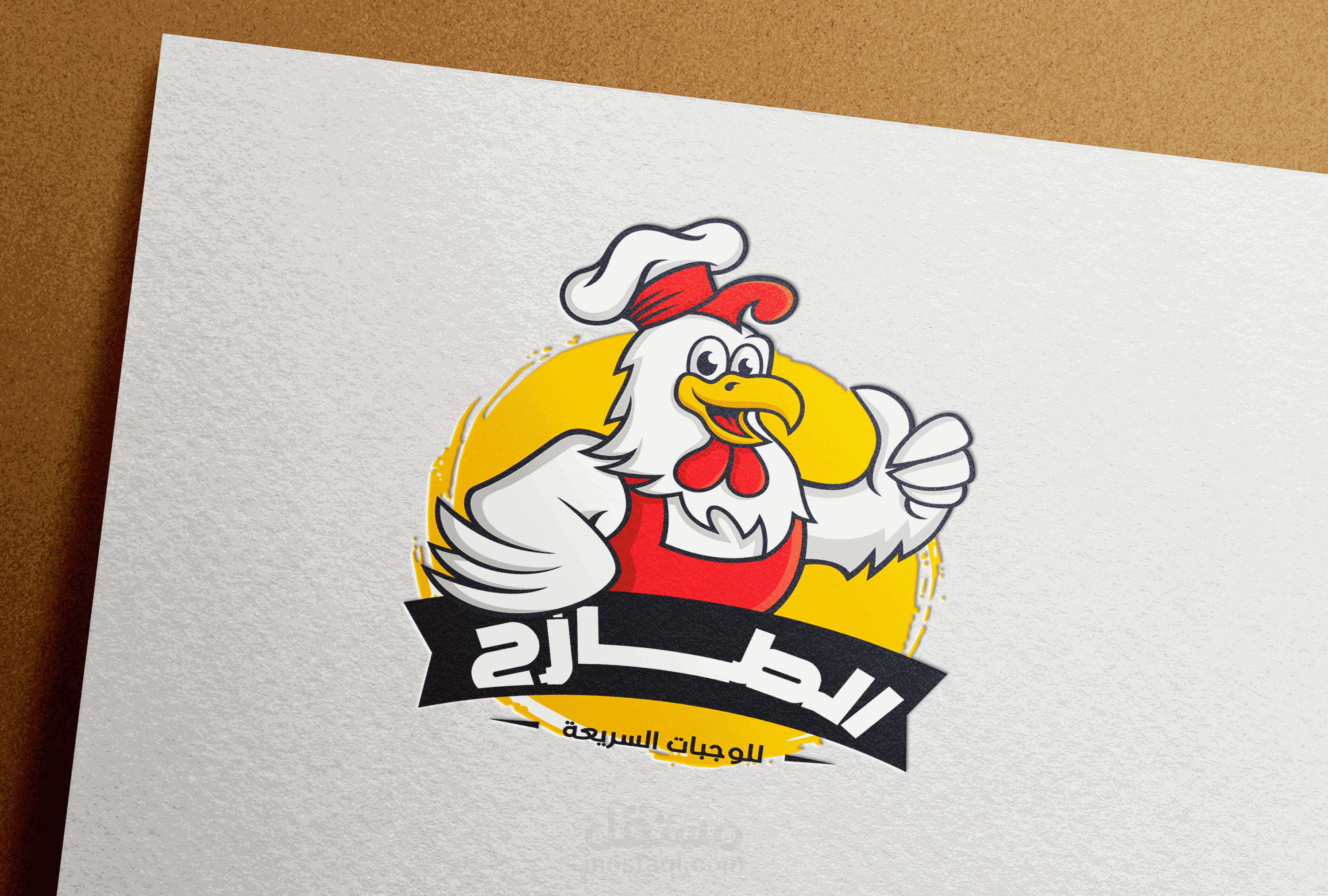 تصميم لوجو . logo design (مطعم الطازج للوجبات السريعة)
