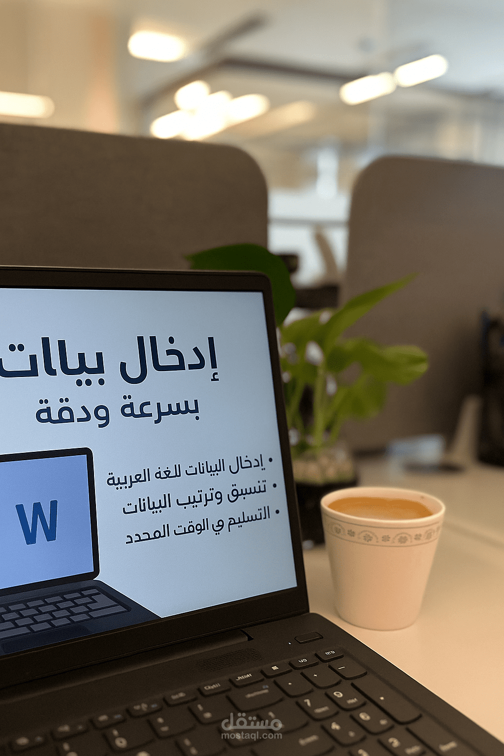 إدخال بيانات بسرعة ودقة باللغة العربية أو الإنجليزية