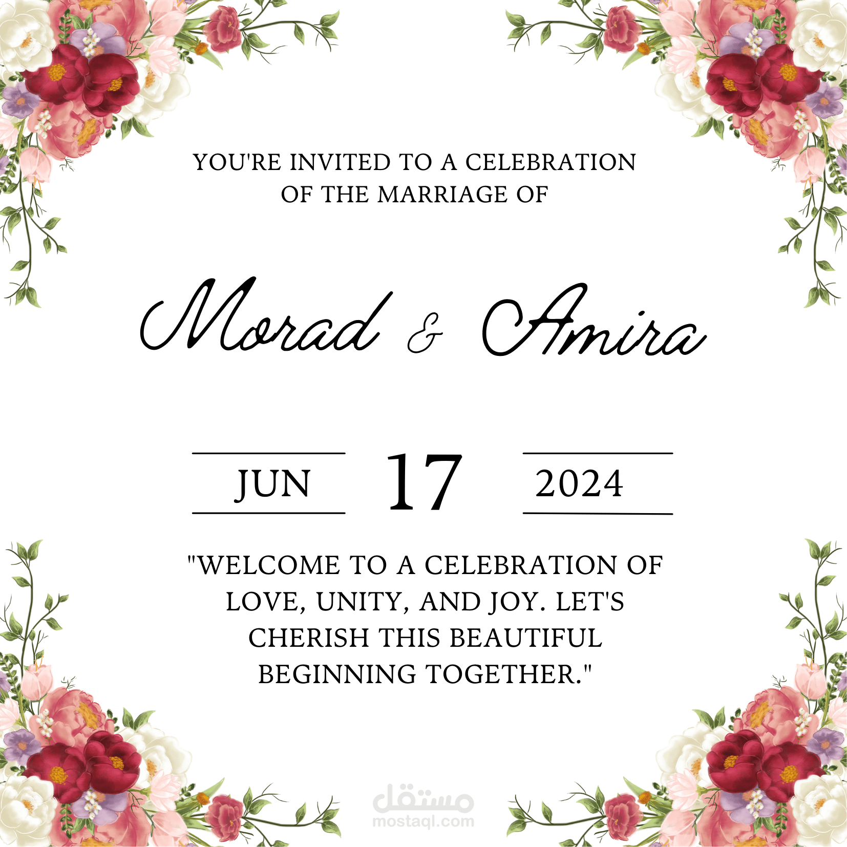 Wedding invitation design