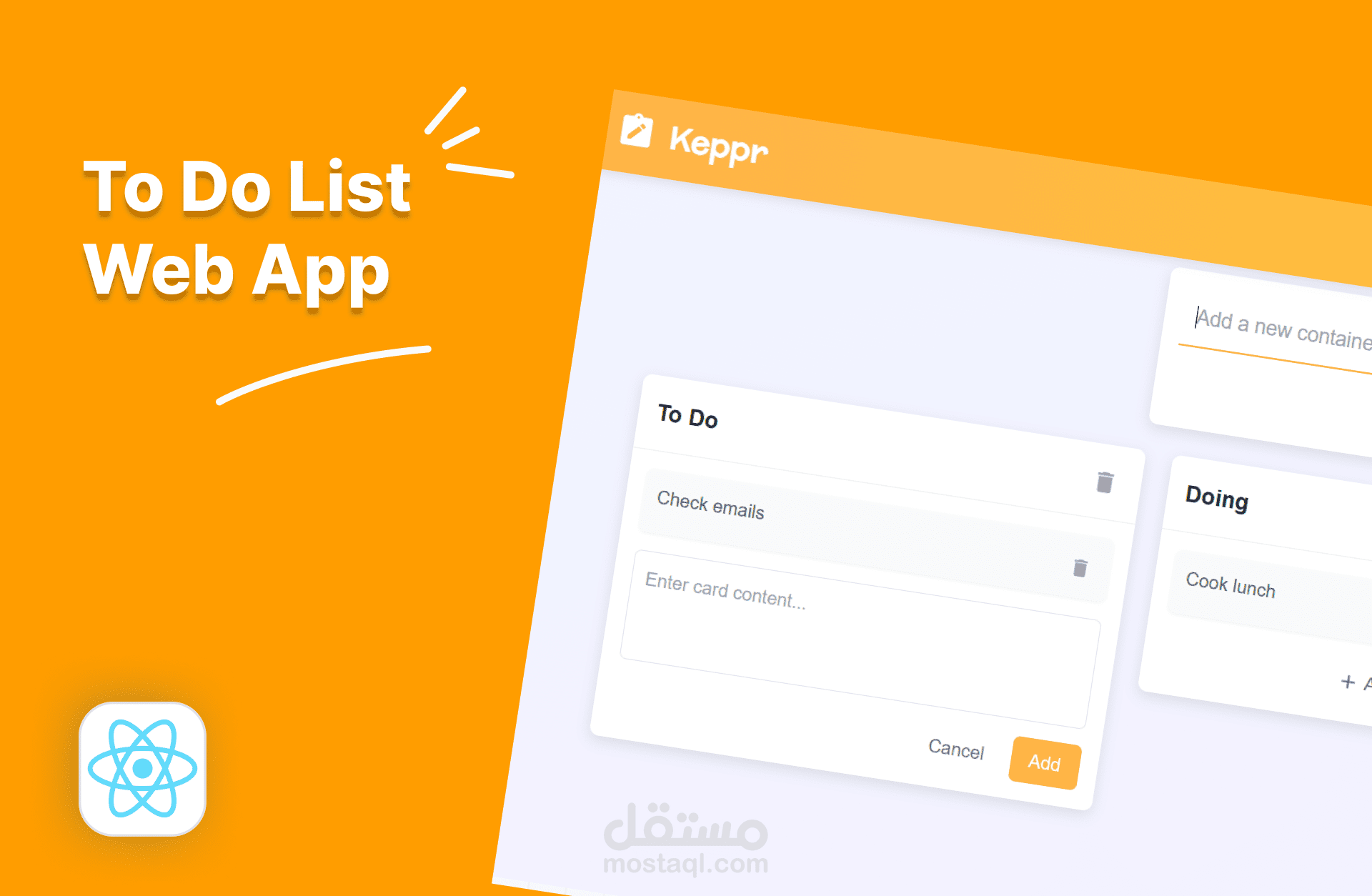 تطبيق بسيط لإدارة المهام بالسحب والإفلات