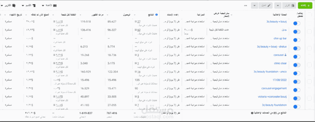 حملة اعلانية لصالح متجر العافية لمدة شهر على منصة انستقرام
