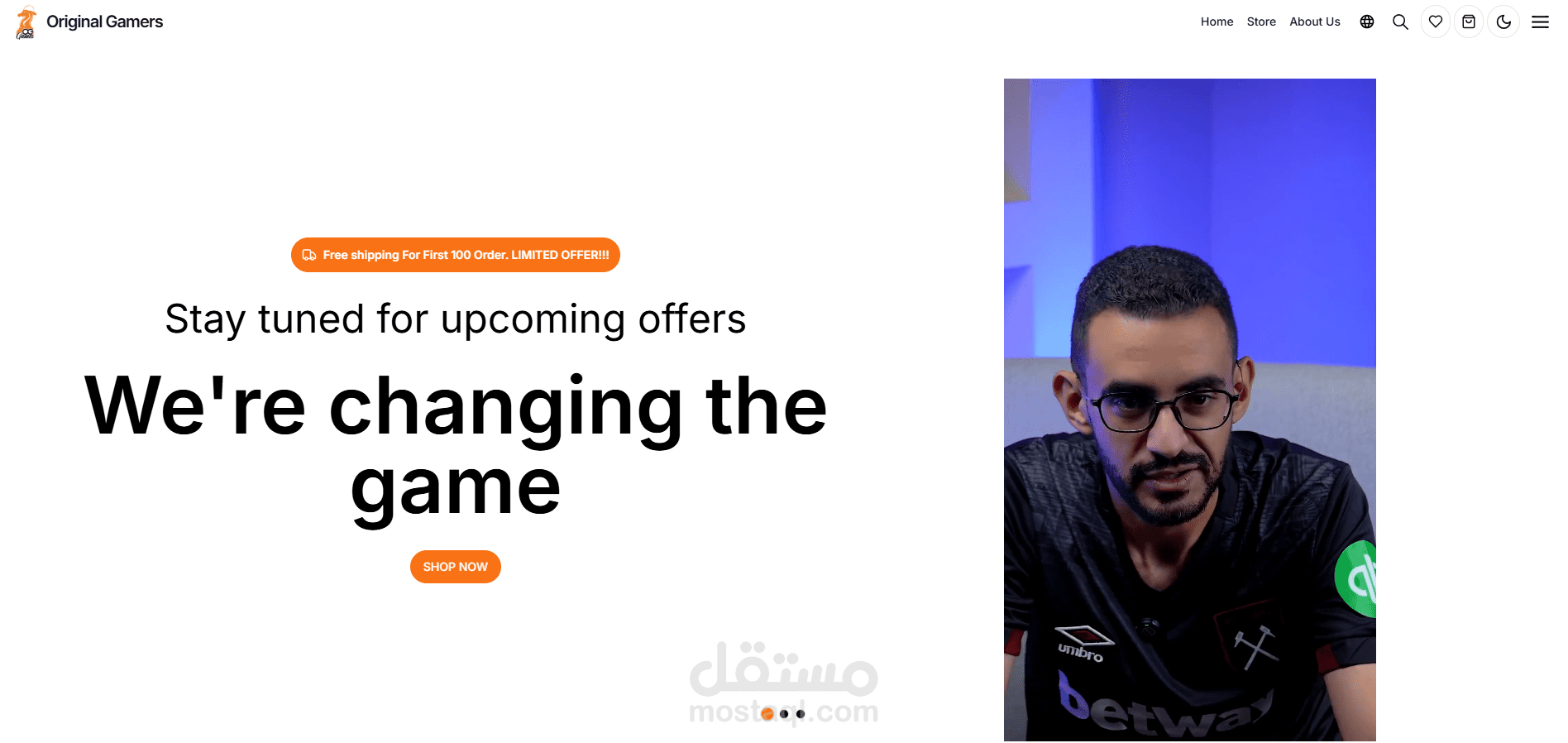 تطبيق ويب لشركة OGs Games