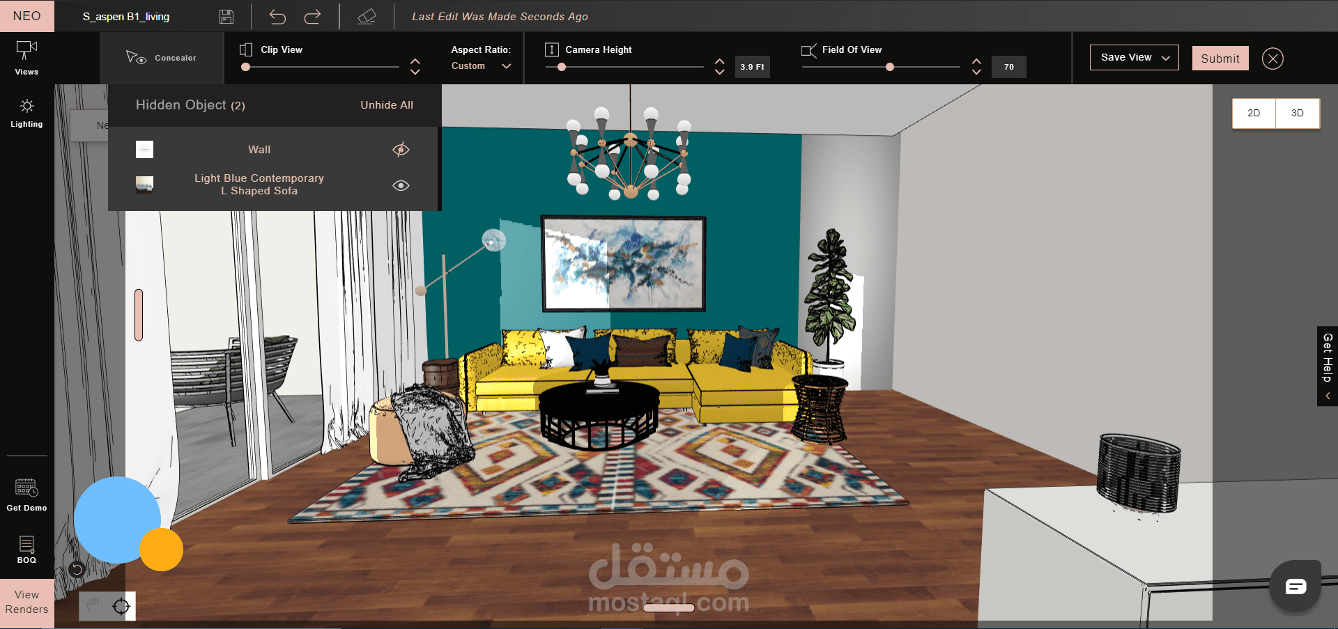 تصميم لغرفة جلوس_living room