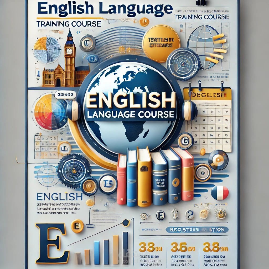 تصميم بوستر لدورة تدريبيةعن الانجليزيه