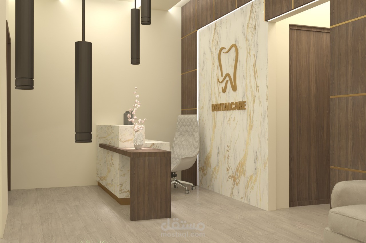 تصميم غرفة انتظار لعيادة