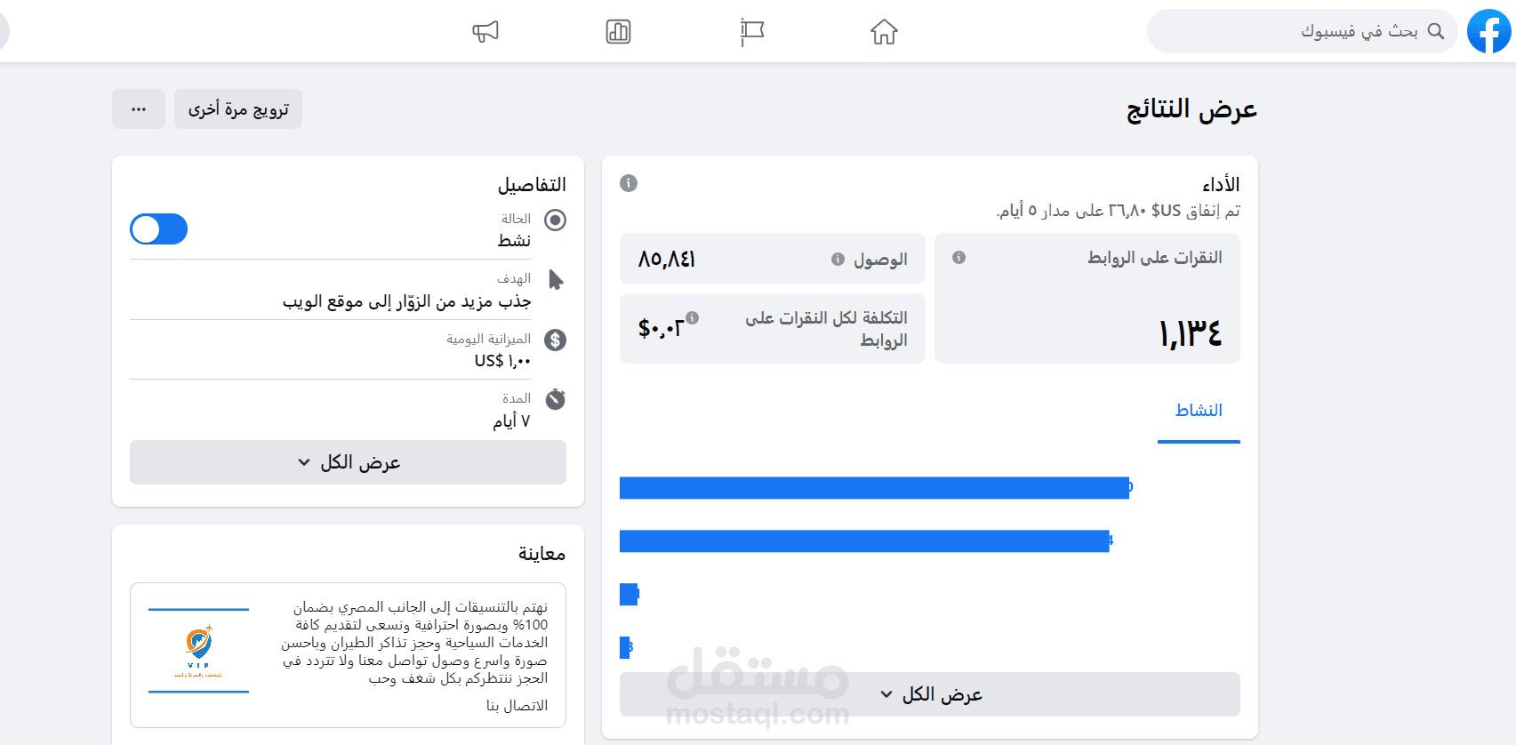 اعلانات فيس بوك