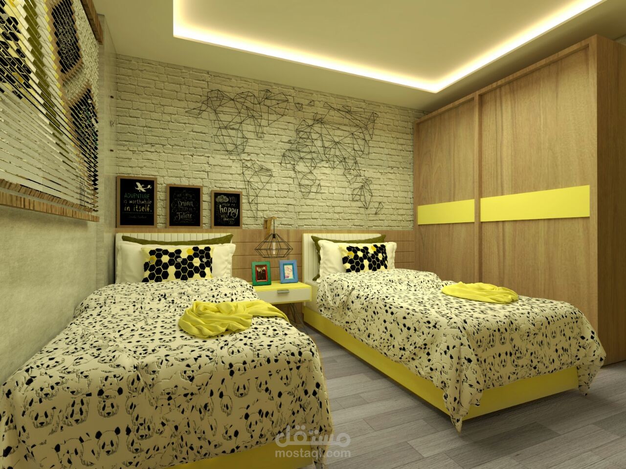 تصميم داخلي لغرفة نوم أولاد