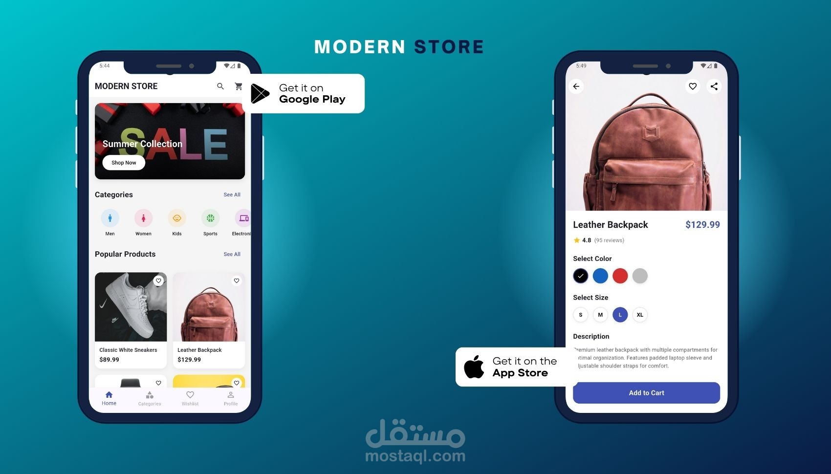 ️ تطبيق Modern Store — متجر إلكتروني بواجهة عصرية وتجربة تسوق سلسة