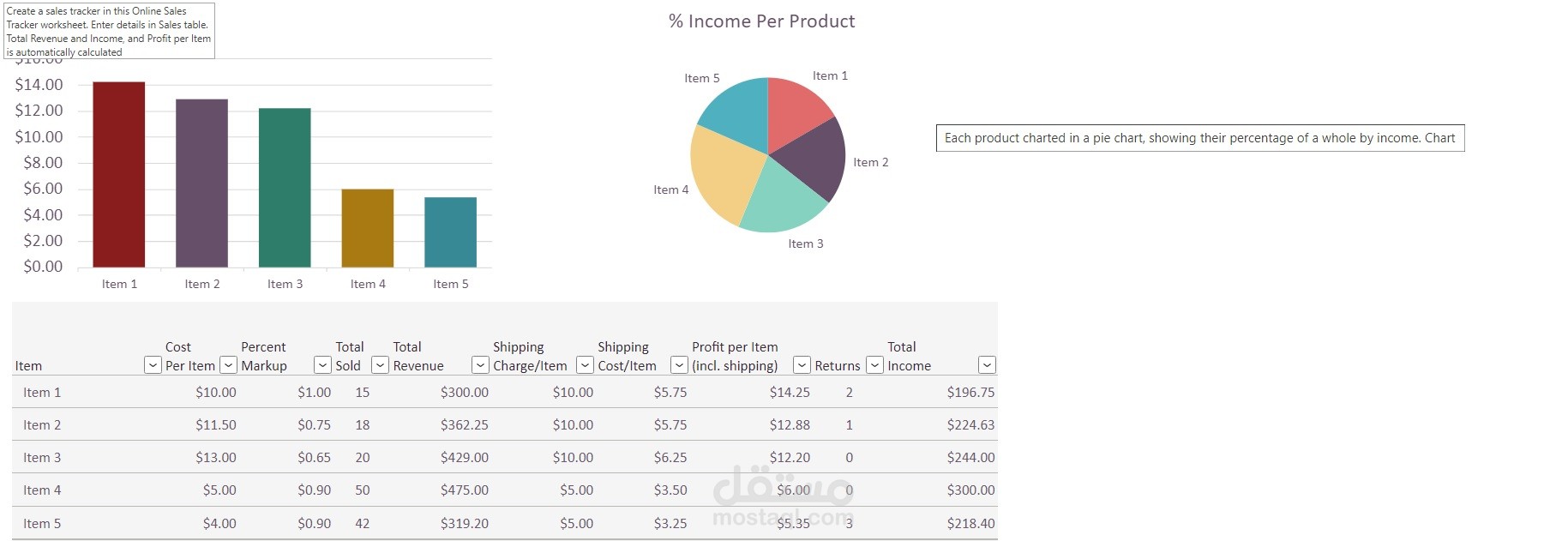 sales tracking sheet
