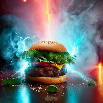 تصميم سوشيال ميديا لمطعم برجر