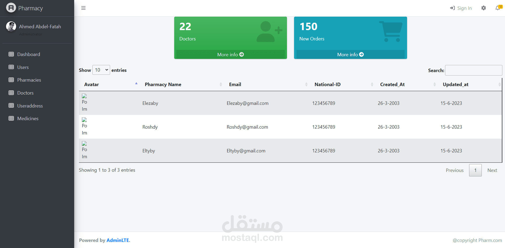 pharmacy system by laravel