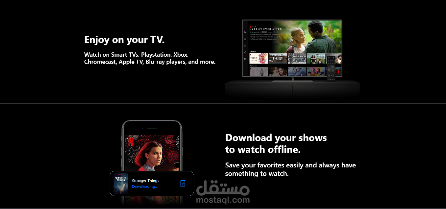 Netflix landing page