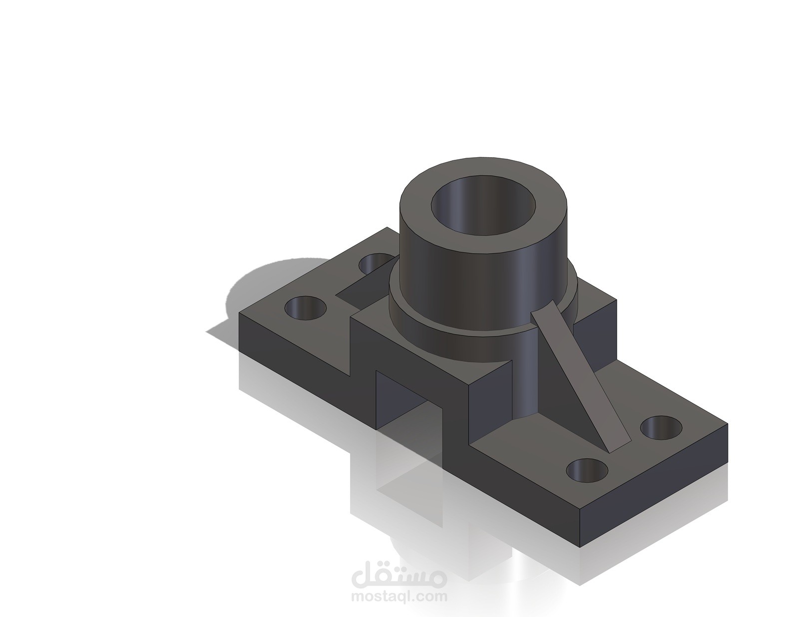 قاعدة تثبيت ميكانيكية مع تدعيم هيكلي (Bearing Support Block)