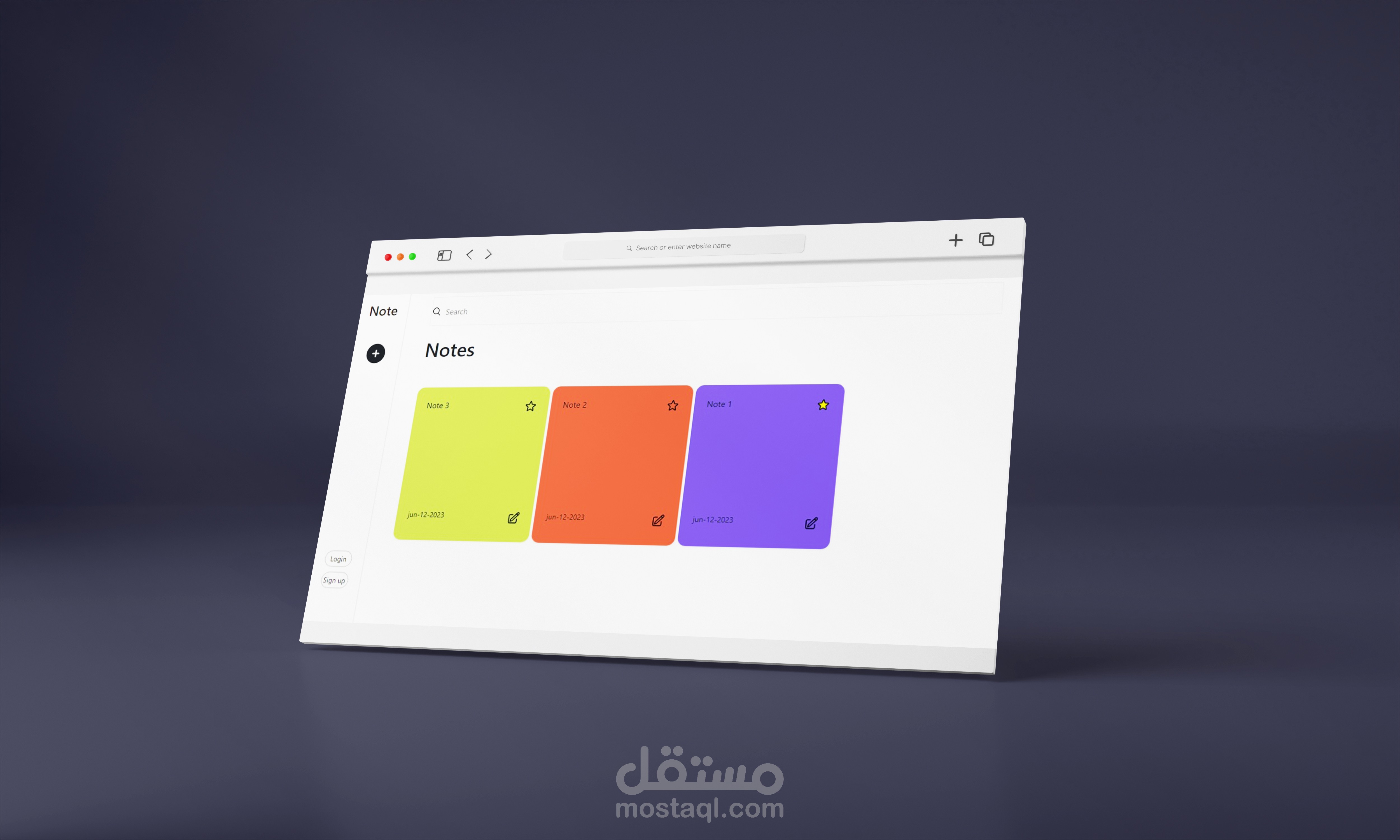 تصميم موقع ملاحظات باستخدام vue