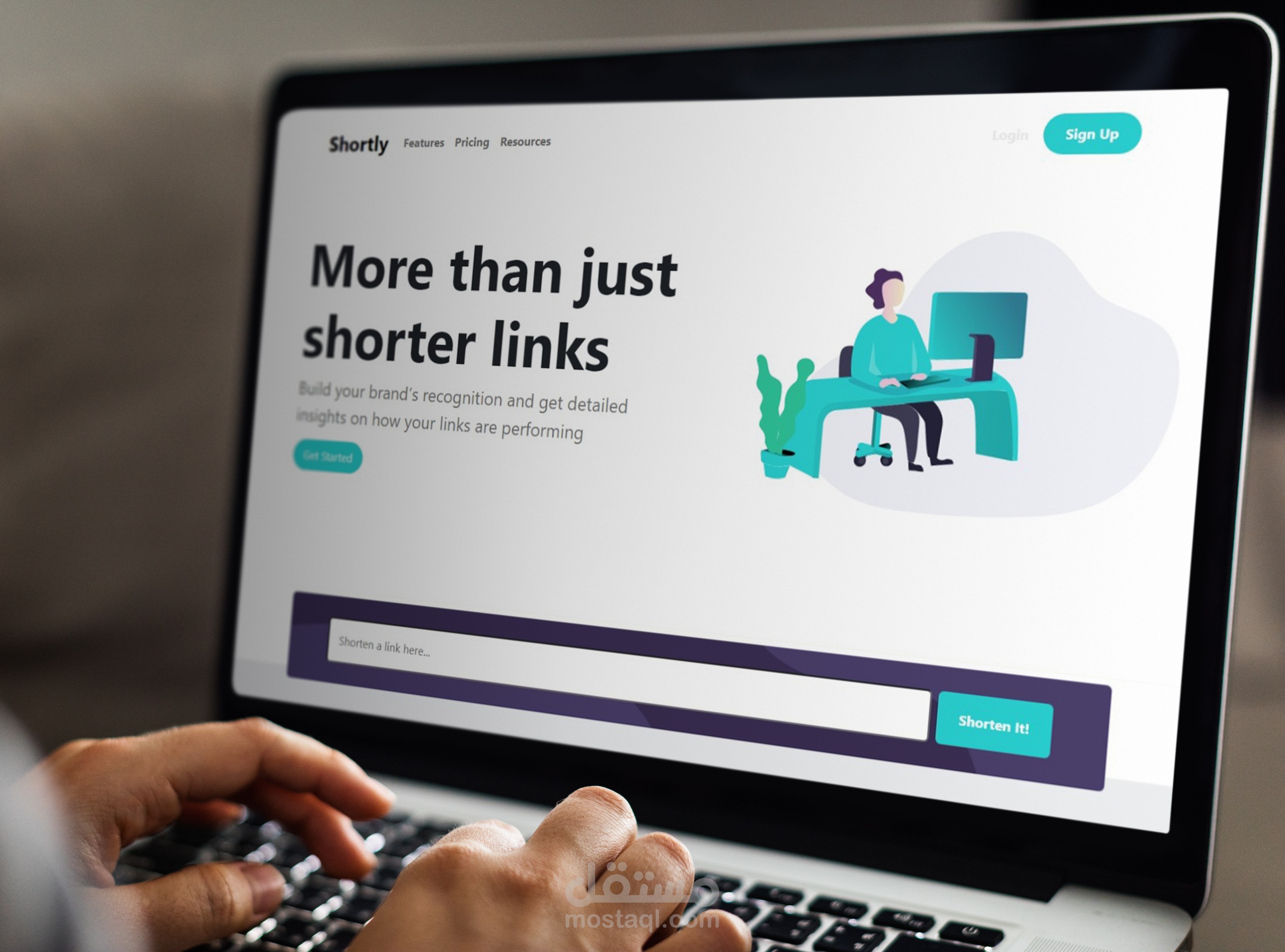 صفحة هبوط لاختصار الروابط