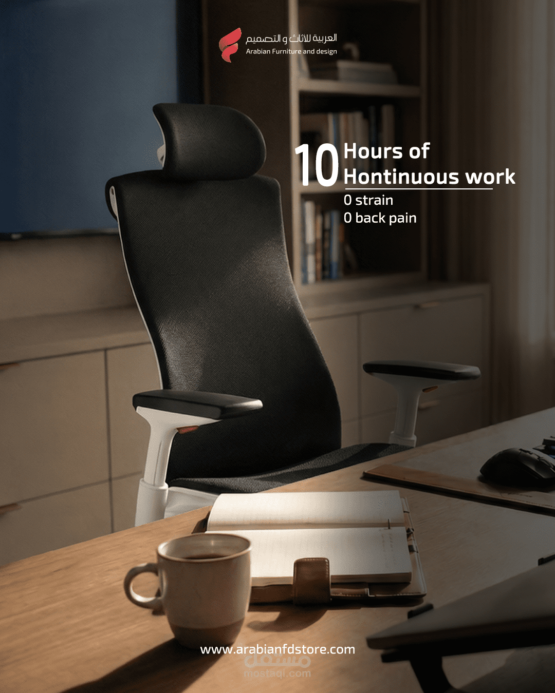 عرض فيديو سينمائي (Cinematic Product Showcase) | أثاث مكتبي فاخر - العربية للأثاث والتصميم |  Video AI