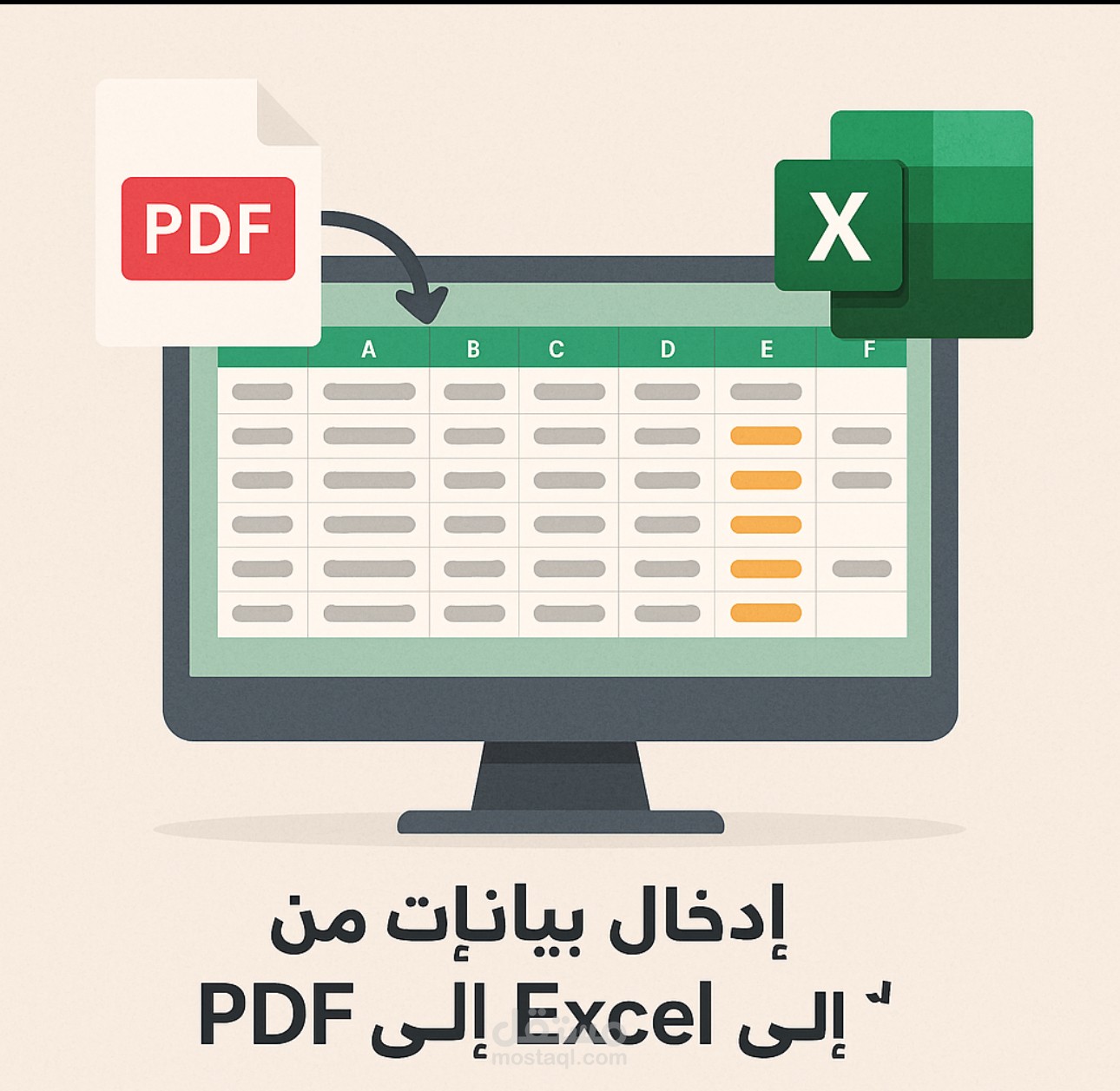 إدخال بيانات من ملفات PDF إلى Excel بدقة وتنظيم