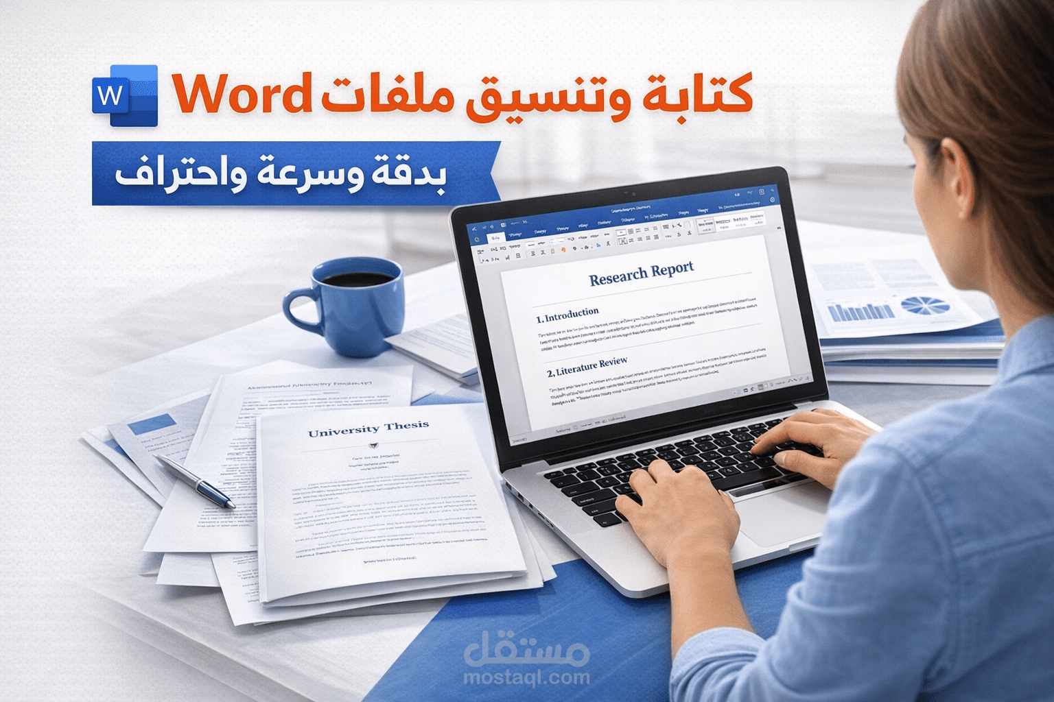كتابة وتنسيق ملفات word