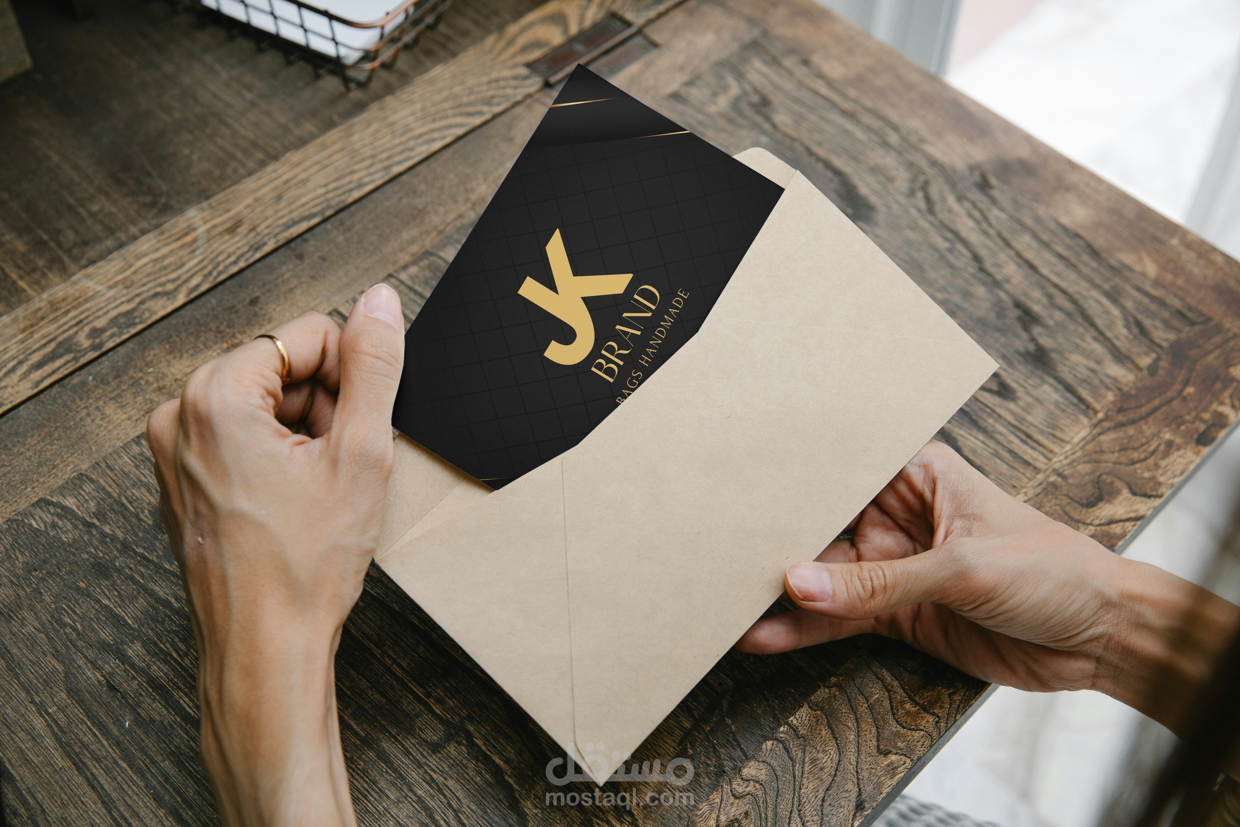 تصميم هوية بصرية لبيدج JK BRAND