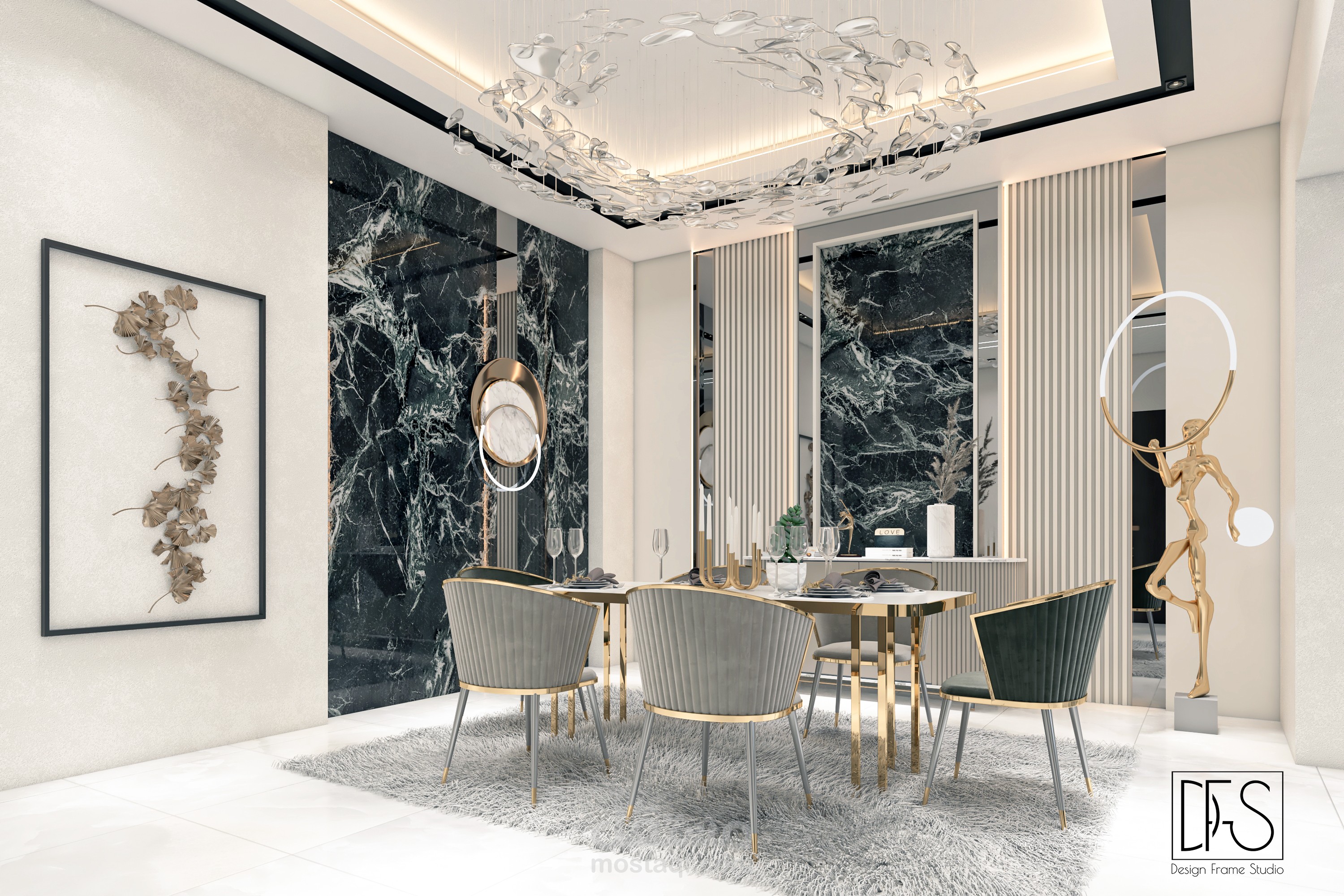تصميم داخلي Living & dining rooms.