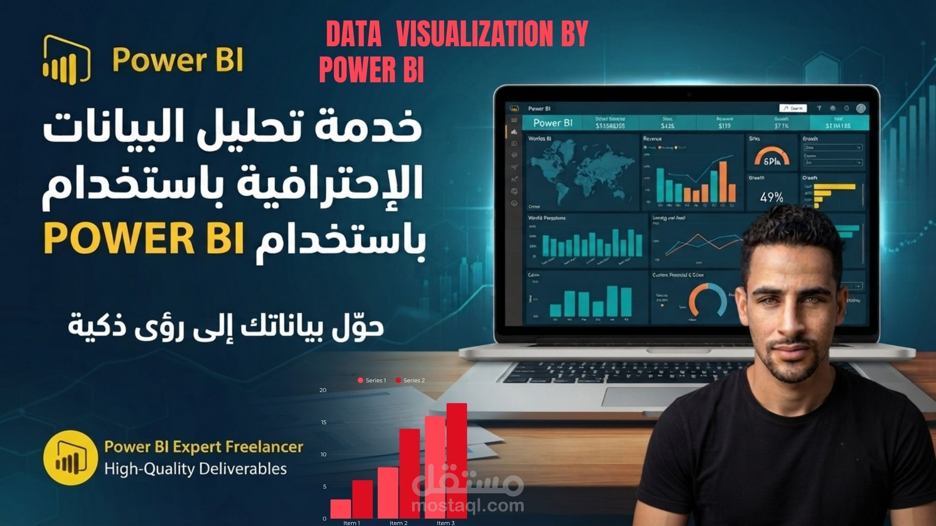 لوحه تفاعليه بأستخدام ال Power Bi