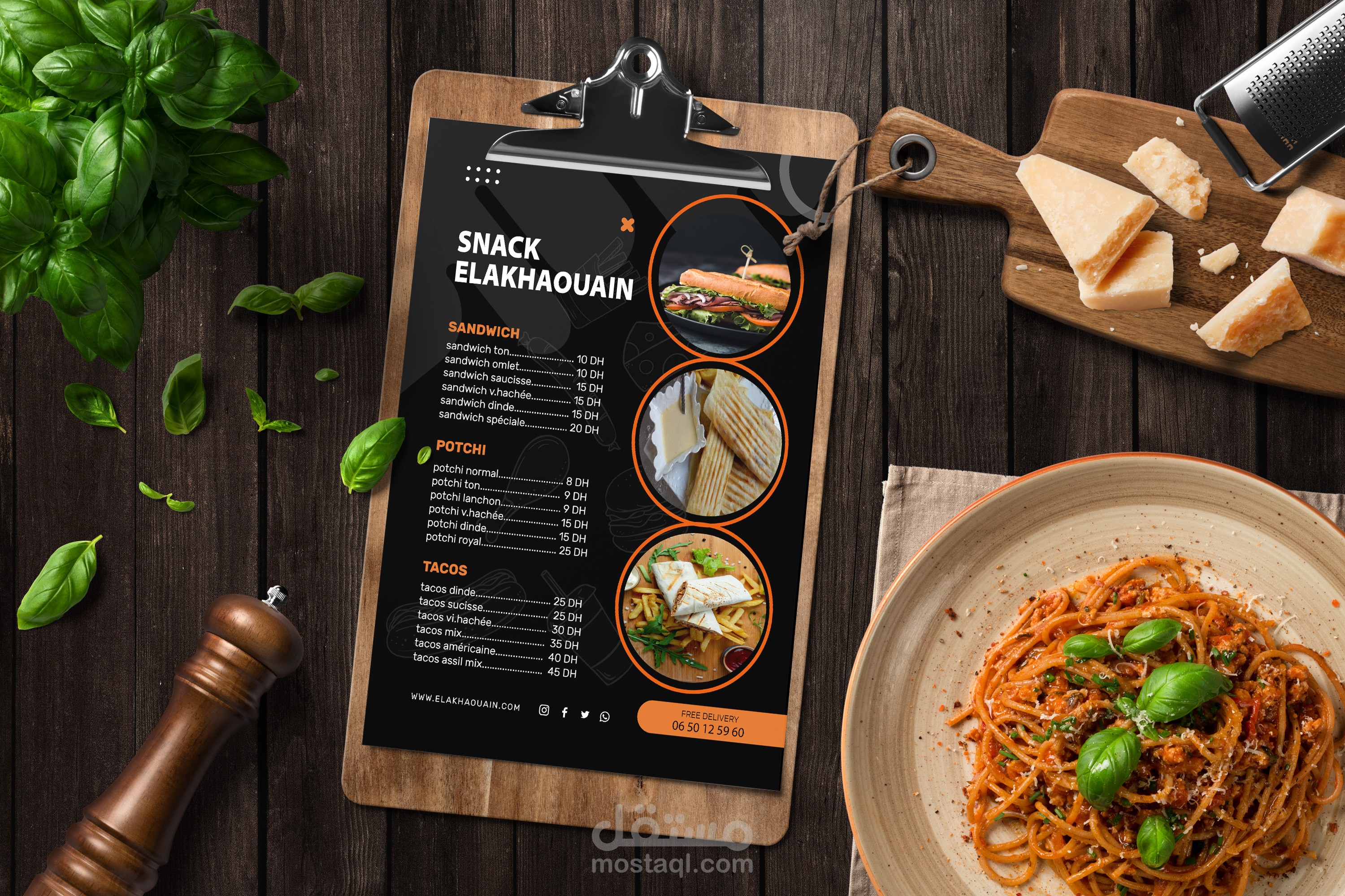 قائمة طعام Menu