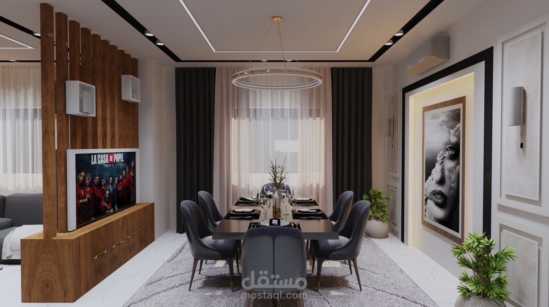 غرفة معيشه واستقبال