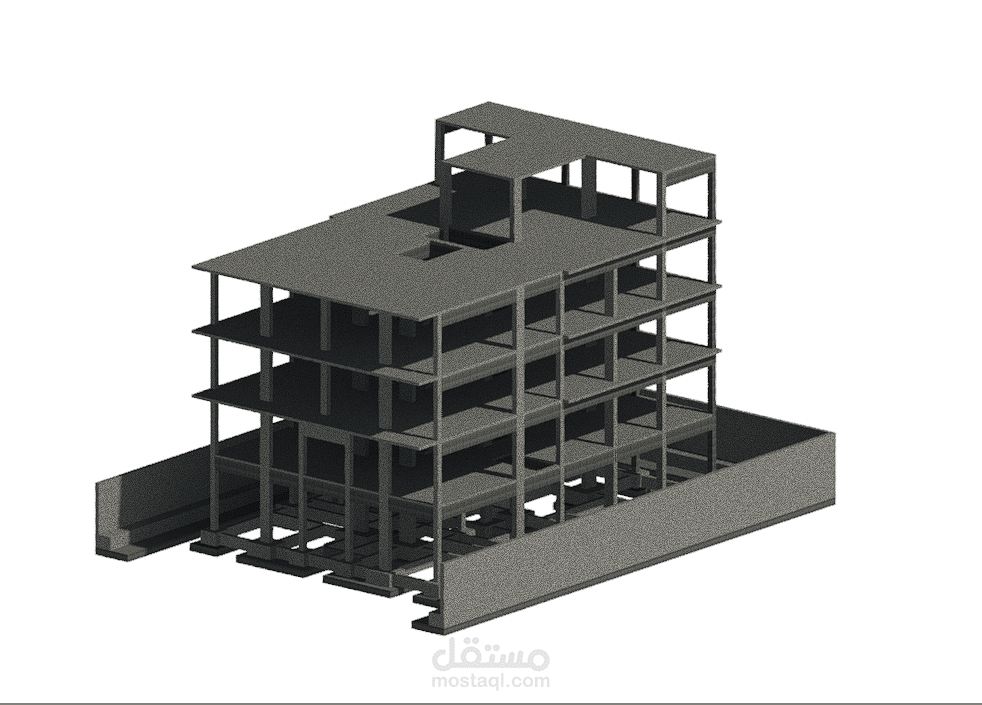 نمذجة مبنى سكني ببرنامج الريفيت الانشائي REVIT