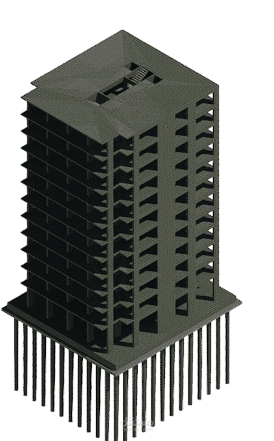 نمذجة برج سكني ببرنامج الريفيت الانشائيREVIT