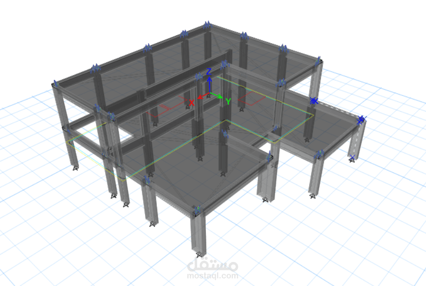 تصميم معماري و انشائي لمبنى استراحه في السعوديه
