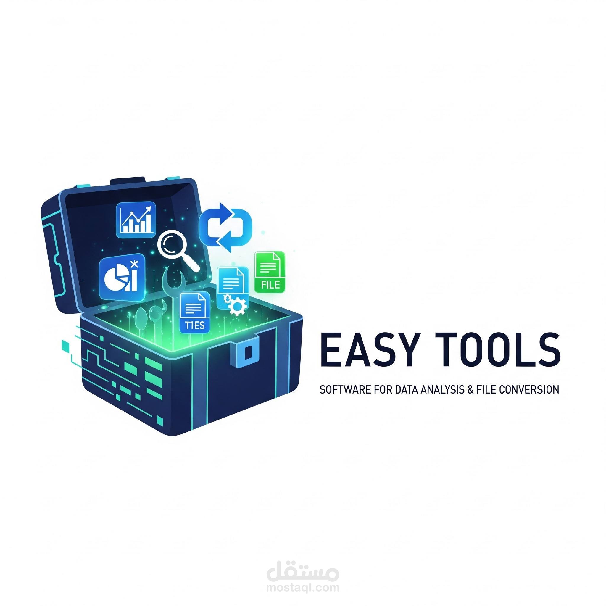 مشروع “Easy Tools”  أدوات برمجية لتحليل البيانات وتحويل الملفات