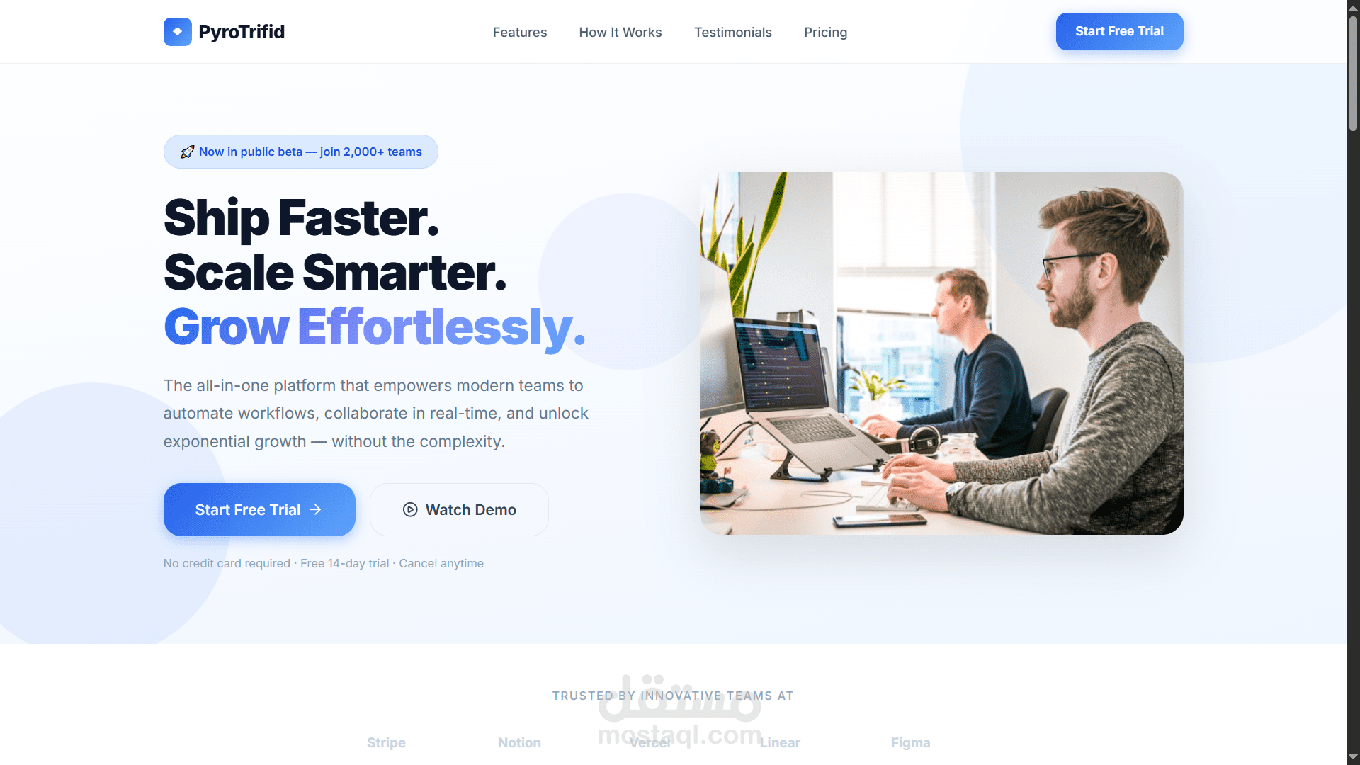 تصميم صفحة هبوط (Landing Page) احترافية باستخدام React
