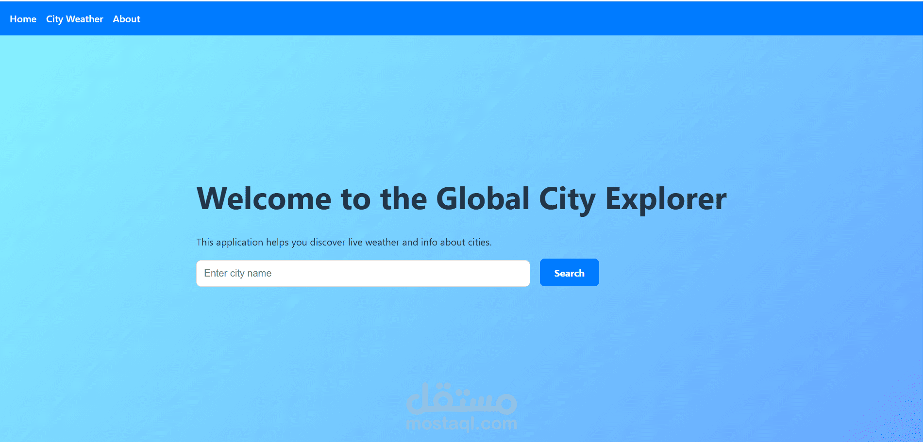 تطبيق ويب ذكي لاستعراض حالة الطقس الفورية (React Weather App)